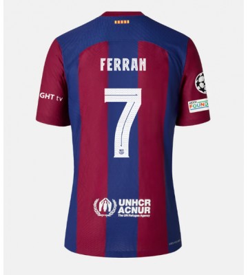 Barcelona Ferran Torres #7 Replika Hjemmebanetrøje 2023-24 Kortærmet